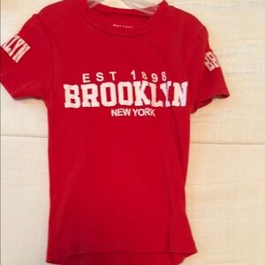 On Fire Red and White Crop Top